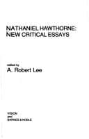 Tapa de Nathaniel Hawthorne, new critical essays