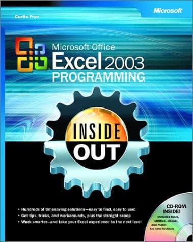 Tapa de Microsoft Office Excel 2003 programming inside out