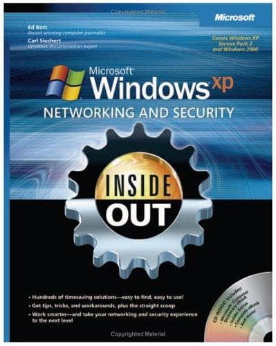 Tapa de Microsoft  Windows  XP Networking and Security Inside Out