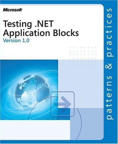 Tapa de Testing .NET Application Blocks First Edition