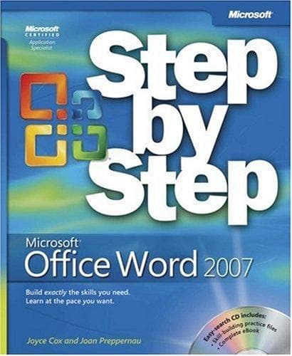 Tapa de Microsoft  Office Word 2007 Step by Step (Step By Step (Microsoft))