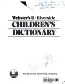 Tapa de WEBSTERSII NEW RIV CHILD DICT TRADE