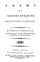 Tapa de Poems on various subjects, religious and moral