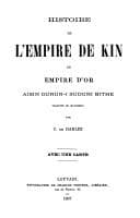 Tapa de Histoire de l'empire de Kin