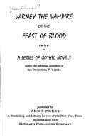 Tapa de Varney the vampire, or, The feast of blood
