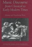 Tapa de Music discourse from classical to early modern times