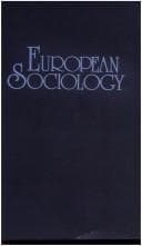 Tapa de Il Proletariato Borghesia Movi (European Sociology)