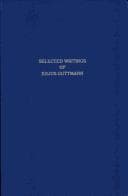 Tapa de Selected writings of Julius Guttmann