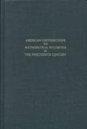 Tapa de American contributions to mathematical statistics in the nineteenth century