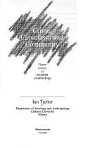 Tapa de Crime Capital Comm-Three Essays So