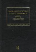 Tapa de The Frankfurt School
