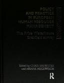 Tapa de Policy and Practice in European Human Resource Management