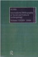 Tapa de International Bibliography of the Social Sciences: Anthropology 1988 (Ibss: Anthropology (International Bibliography of Social Sciences))