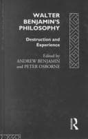 Tapa de Walter Benjamin's Philosophy
