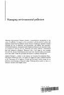 Tapa de Managing Environmental Pollution (Routledge Environmental Management Series))