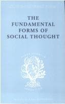 Tapa de The Fundamental Forms of Social Thought: International Library of Sociology A