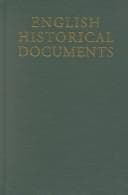 Tapa de English Historical Documents