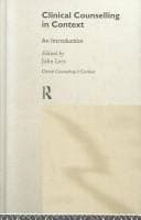 Tapa de Clinical counselling in context