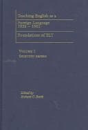 Tapa de Teaching English as a Foreign Language, 1936 to 1961 Foundations of ELT (Logos Studies in Language & Linguistics)