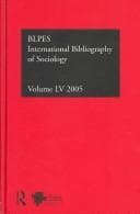 Tapa de IBSS: Sociology: 2005 Vol.55: International Bibliography of the Social Sciences (International Bibliography of Sociology (Ibss: Sociology))
