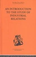 Tapa de Introduction to the Study of Industrial Relations