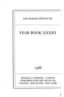Tapa de Leo Baeck Institute Yearbook 1988 (Leo Baeck Institute Yearbook)