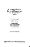 Tapa de Energy economics, demand management, and conservation policy