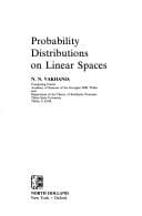 Tapa de Probability Distributions on Linear Spaces (North Holland series in probability and applied mathematics)