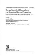 Tapa de Materials Research Society International Symposium Proceedings (Materials Research Society symposia proceedings)