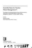 Tapa de Scientific Basis for Nuclear Waste Management V