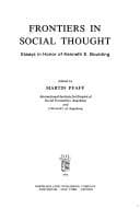 Tapa de Frontiers in social thought
