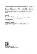 Tapa de Better ceramics through chemistry