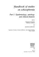 Tapa de Handbook of Studies in Schizophrenia: Part One