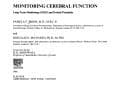 Tapa de Monitoring Cerebral Function