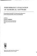 Tapa de Performance Evaluation of Numerical Software