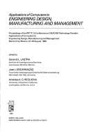 Tapa de Applications of computers to engineering design, manufacturing, and management