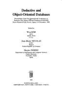 Tapa de Deductive and object-oriented databases