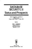 Tapa de Database Security, II: Status and Prospects