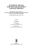 Tapa de Synthetic metals for non-linear optics and electronics
