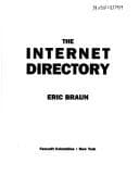 Tapa de The Internet directory
