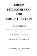 Tapa de Group psychotherapy and group function