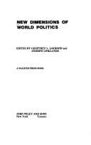 Tapa de New dimensions of world politics