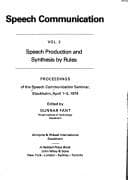 Tapa de Speech Communication (Its Speech communication ; v. 2)