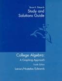 Tapa de Study and Solutions Guide t/a College Algebra
