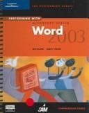 Tapa de Performing with Microsoft Office Word 2003