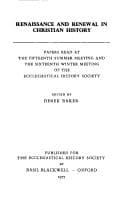 Tapa de Renaissance and renewal in Christian history