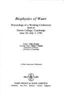 Tapa de Biophysics of Water
