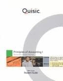 Tapa de Accounting Principles, Chapters 1-13, Student Guide Quisic Principles of Accounting I