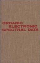 Tapa de Organic Electronic Spectral Data, Volume 29 1987