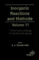 Tapa de The Formation of Bonds to C,Si,Ge,Sn,Pb (Part 3), Volume 11, Inorganic Reactions and Methods